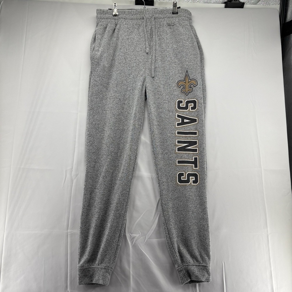New Orleans Saints Pants Mens Medium Grey Track Athletic Sweatpants Joggers NFL
